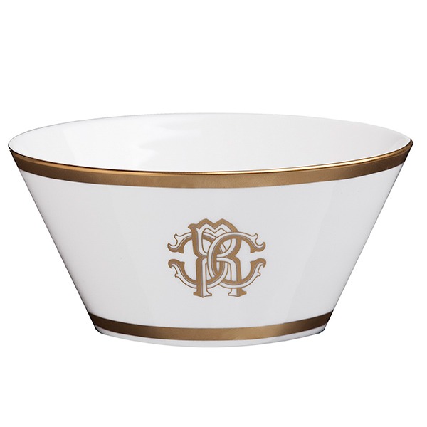 Image of Roberto Cavalli Silk Gold Fruit Bowl
