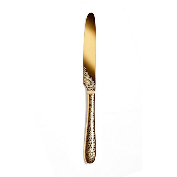 Image of Roberto Cavalli Lizzard Gold Dessert Knife