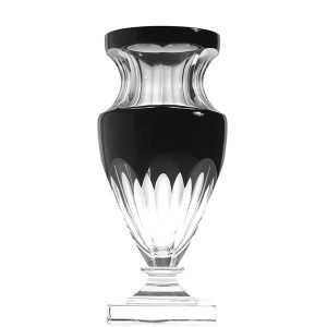 Image of Gianfranco Ferrè Classic Transparent and Black Crystal Vase