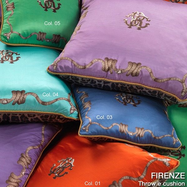 Image of Roberto Cavalli Firenze Silk Cushion