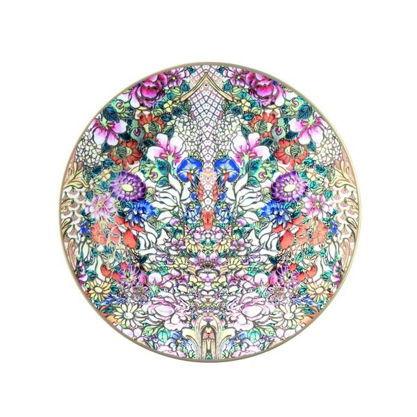 Image of Roberto Cavalli Golden Flowers Charger Plate