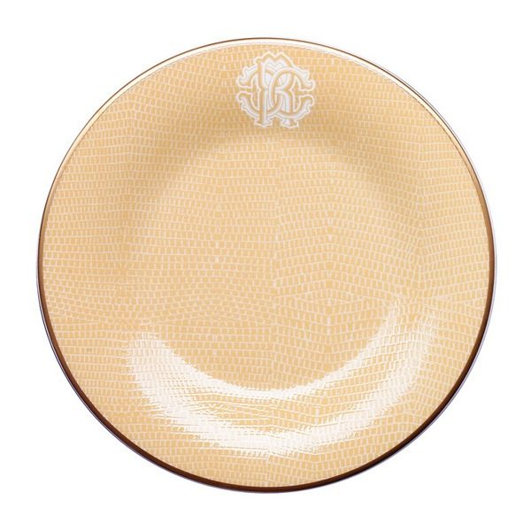 Image of Roberto Cavalli Lizzard Gold Bread and Butter Plate