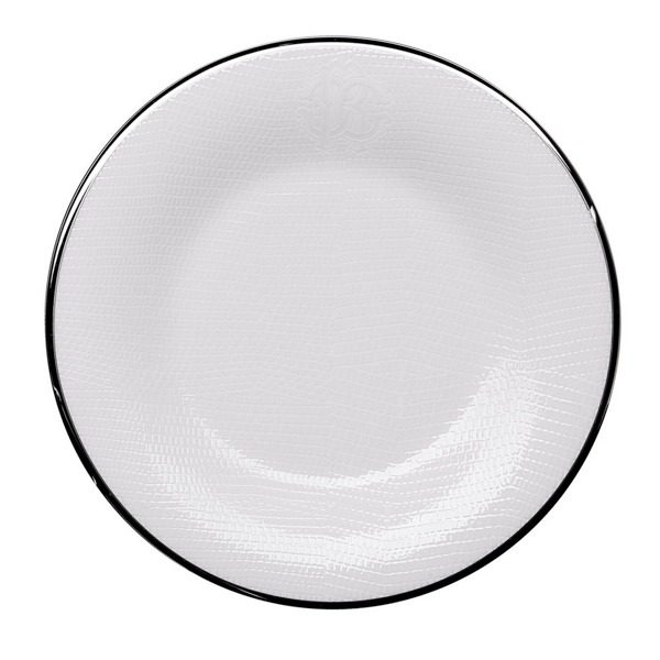 Image of Roberto Cavalli Lizzard Platinum Bread and Butter Plate