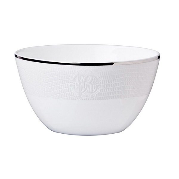 Image of Roberto Cavalli Lizzard Platinum Rice Bowl
