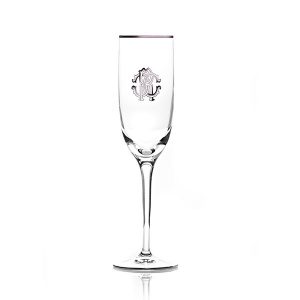 Image of Roberto Cavalli Monogramma Platinum Champagne Goblet