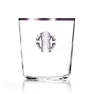 Image of Roberto Cavalli Monogramma Platinum Old Fashion Glass