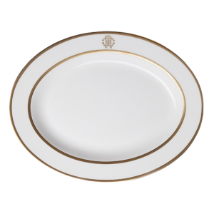 Roberto Cavalli Silk Gold Oval Dish
