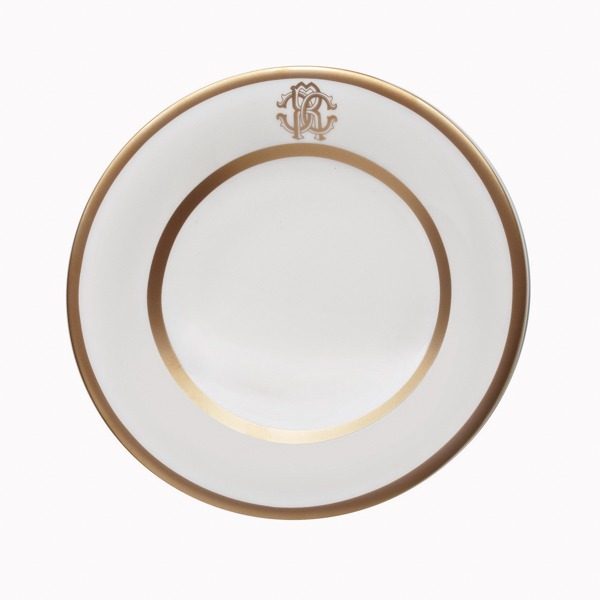 Image of Roberto Cavalli Silk Gold Bread or Butter Plate