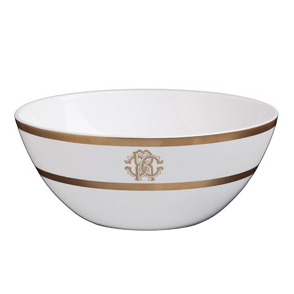 Image of Roberto Cavalli Silk Gold Soup Bowl