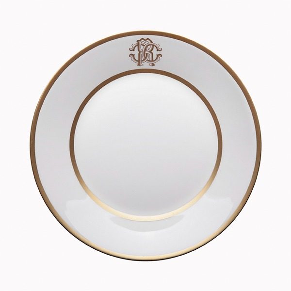 Image of Roberto Cavalli Silk Gold Soup Plate