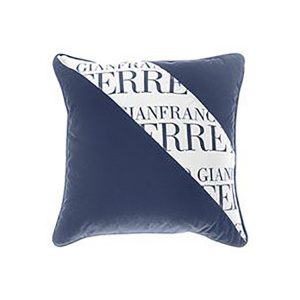 Image of Gianfranco Ferrè Striped Logo Cushion