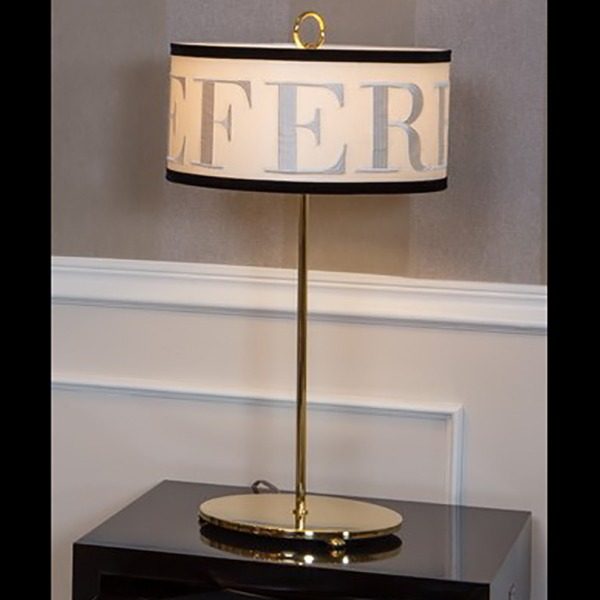 Image of Gianfranco Ferrè CINDY TABLE LAMP WITH SHADE AND LOGO