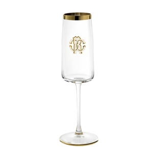 Roberto Cavalli NEW MONOGRAM GOLD CHAMPAGNE GOBLET - SET of 2