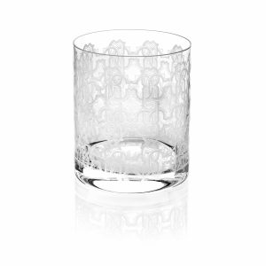 Roberto Cavalli MONOGRAM ALLOVER PLATIN GLASSES SET