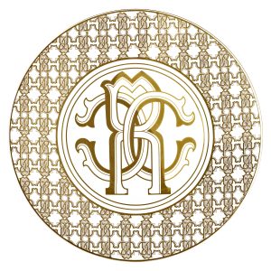 Roberto Cavalli Monogram Gold Charger – Serving Plate