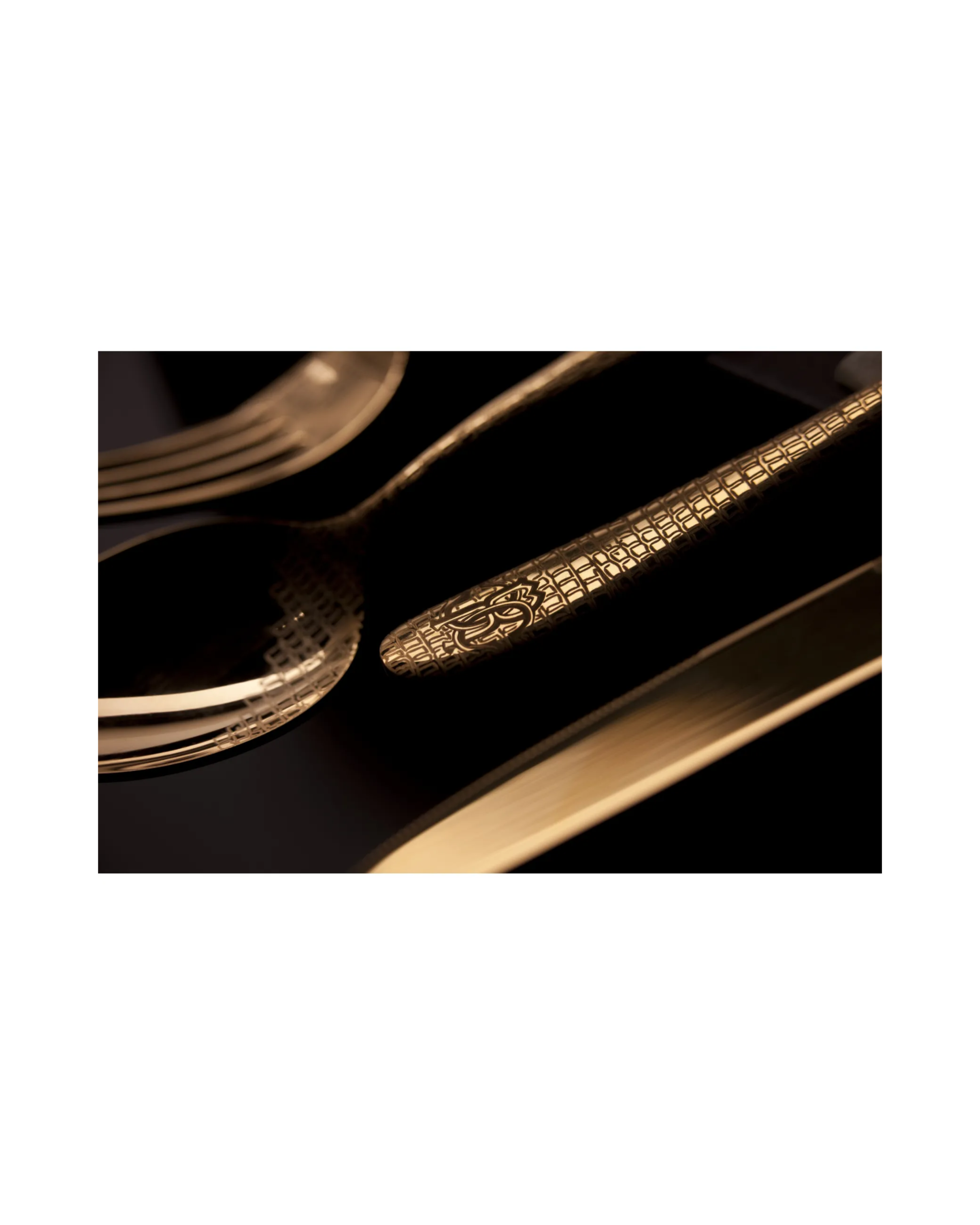 Roberto Cavalli Lizzard Gold Coffee Spoon - Set of 6 - Image 2